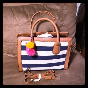 SUPER CUTE NAVY Striped Purse